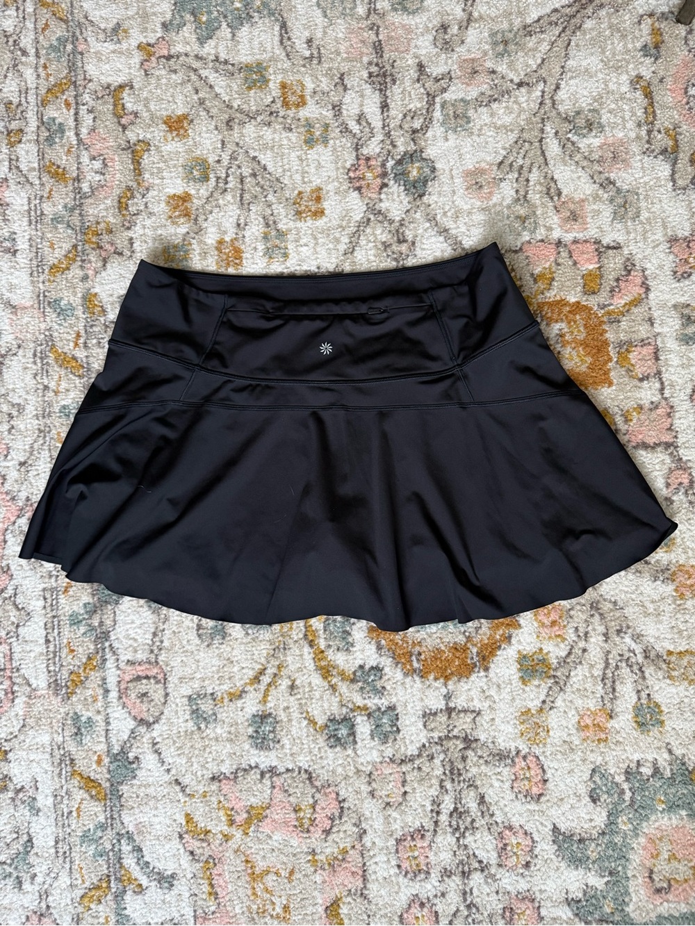 Athleta Ace High-Rise 13 1/2 Tennis Skort Black Size XL - Picture 3 of 11